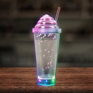 LED Blue Ice Cream Soda 13 oz Tumbler