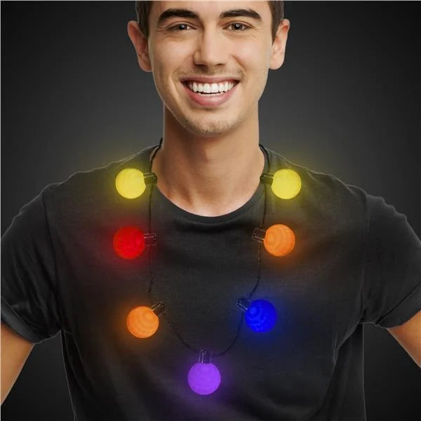 LED Patriotic Ball Necklace