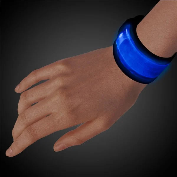 Glow Celebrations LED Blue Slap Bracelet