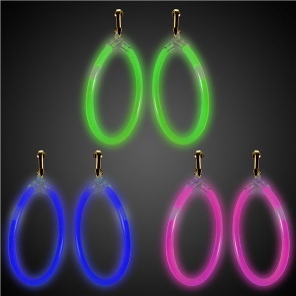 Glow Celebrations Party Glow Hoop Earrings