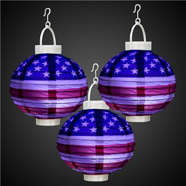 Glow Celebrations Patriotic Light-Up Lanterns