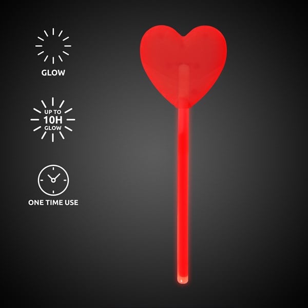 Glow Celebrations Red Heart Glow Wand