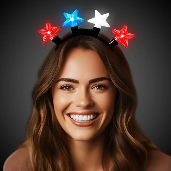 LED Patriotic Stars Headband