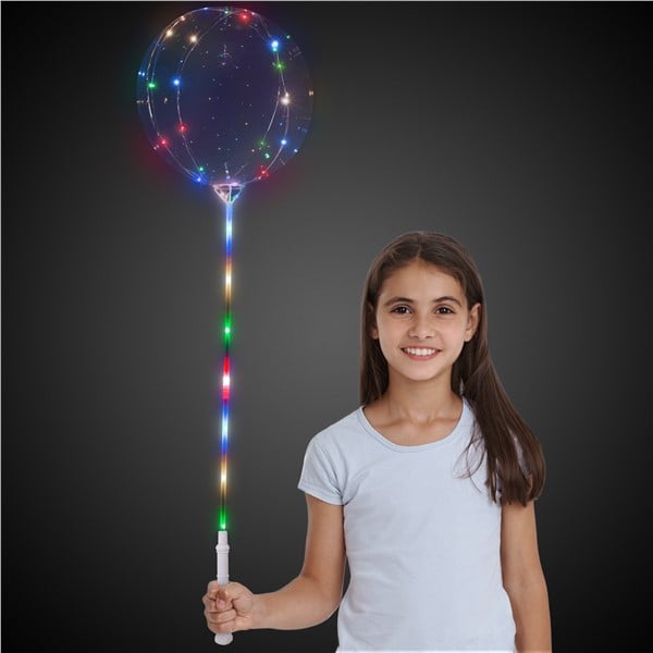 Glow Celebrations LED Lollipop Balloon Kit with White Handle