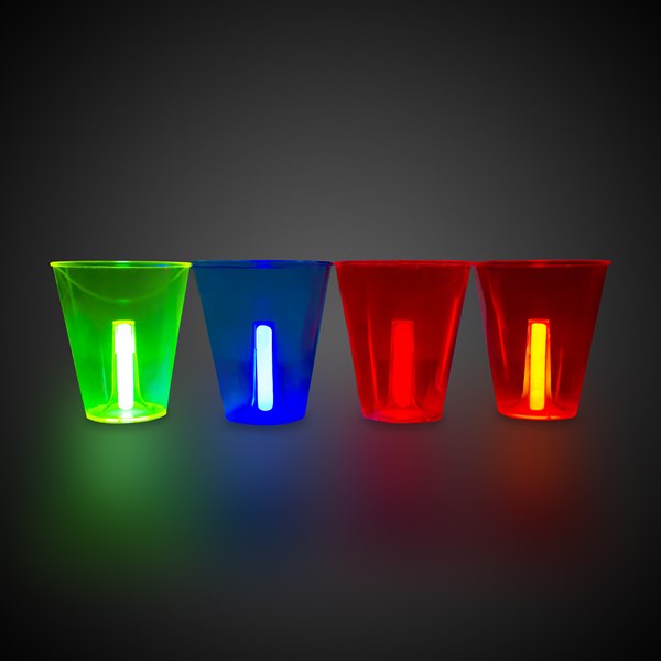 Glow Celebrations Neon Glow 12 oz. Cups Pack of 4 (Neon Pink, Orange, Green, and Blue)