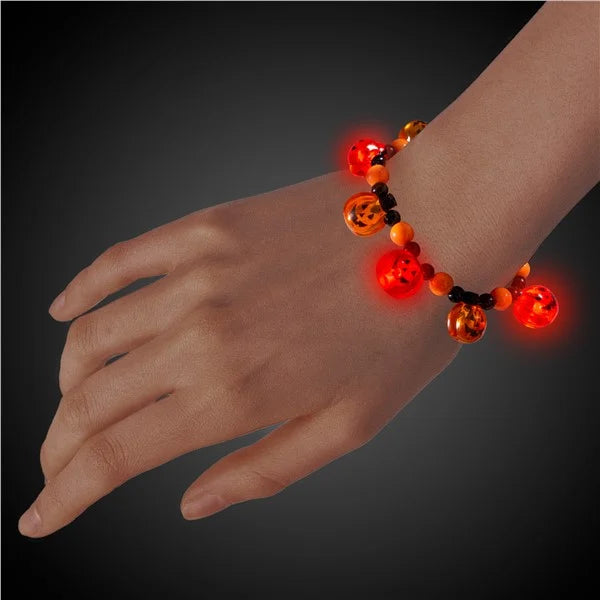 Glow Celebrations LED Pumpkin Bead Bracelet