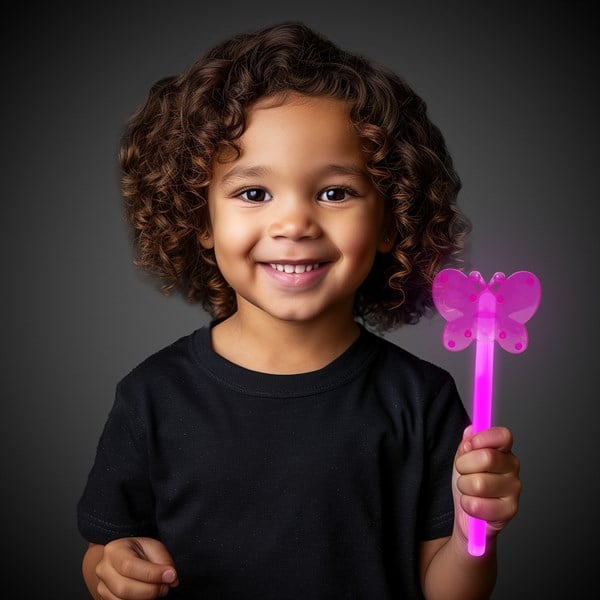 Glow Celebrations Pink Butterfly Glow Wand