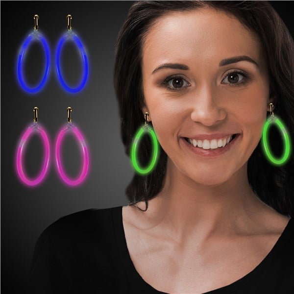 Glow Celebrations Party Glow Hoop Earrings