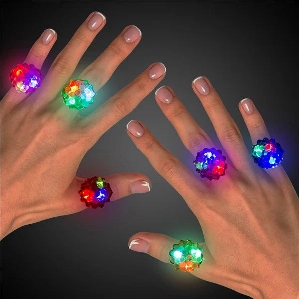 Glow Celebrations LED Flower Jelly Rings