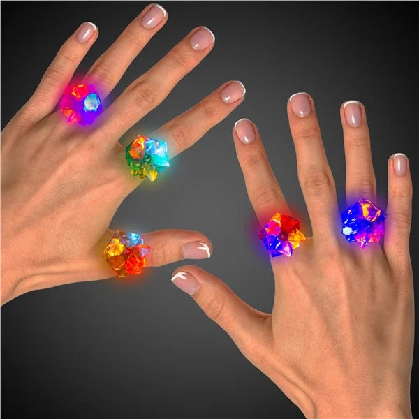 Glow Celebrations LED Star Spike Jelly Rings