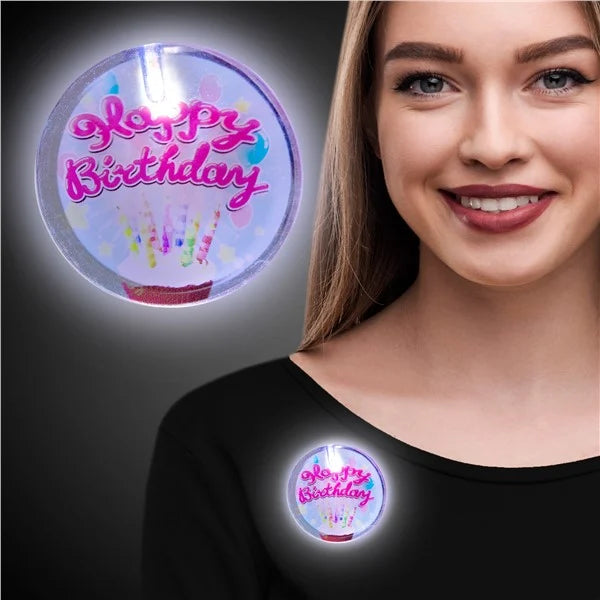 Glow Celebrations LED Happy Birthday Pin