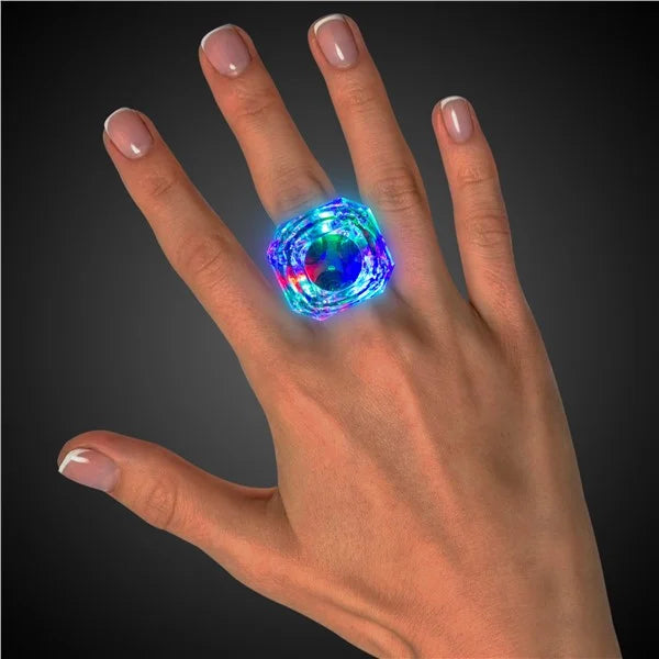 Glow Celebrations LED Multi-Color Diamond Rings