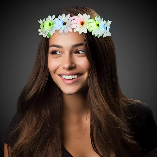 LED Assorted Flowers Halo Headband