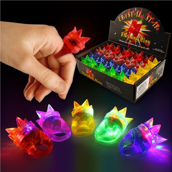 Glow Celebrations LED Star Spike Jelly Rings