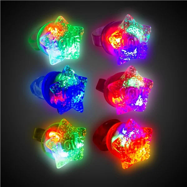 Glow Celebrations LED Love Star Jelly Rings