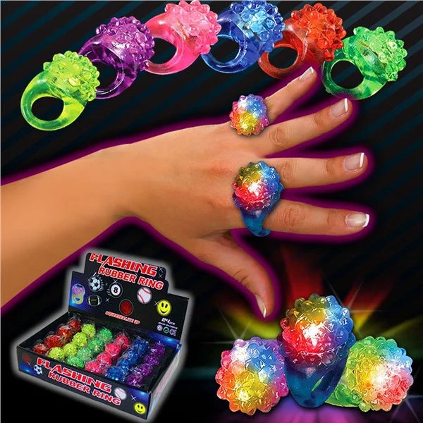 Glow Celebrations LED Flower Jelly Rings