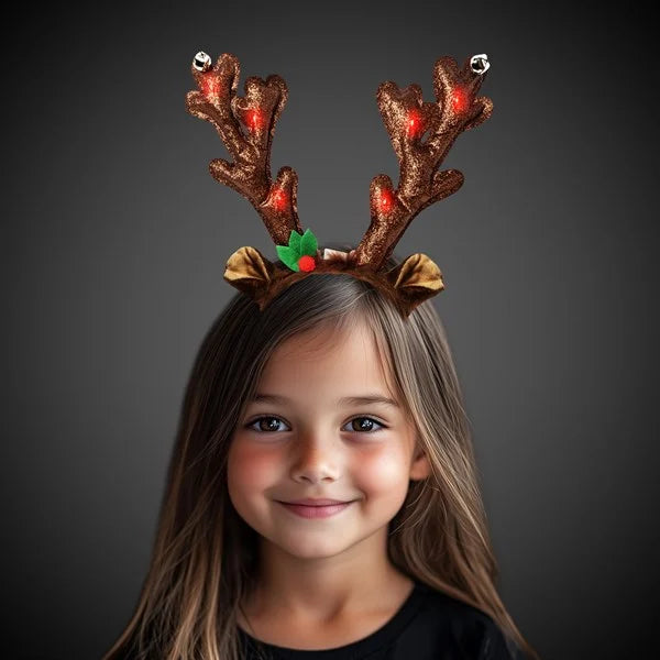 LED Reindeer Antlers Headband