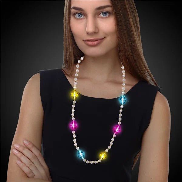 LED Disco Diamonds Bead Neckla