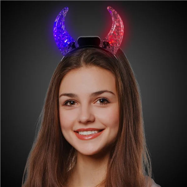 LED Devil Horns Headband