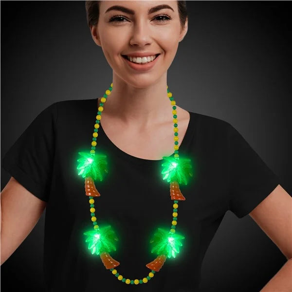 LED Palm Trees Bead Necklace