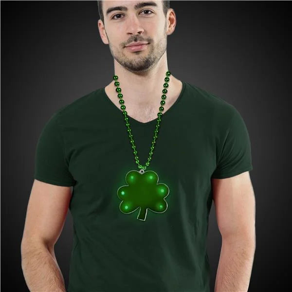 LED Shamrock Bead Necklace