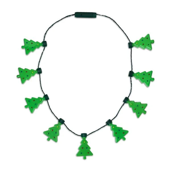 LED Christmas Tree Necklace