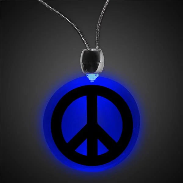 LED Peace Sign Necklace