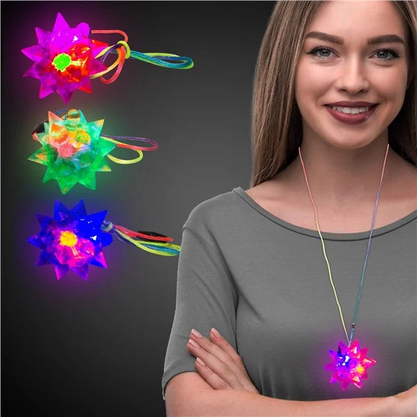 LED Crystal Star Necklaces