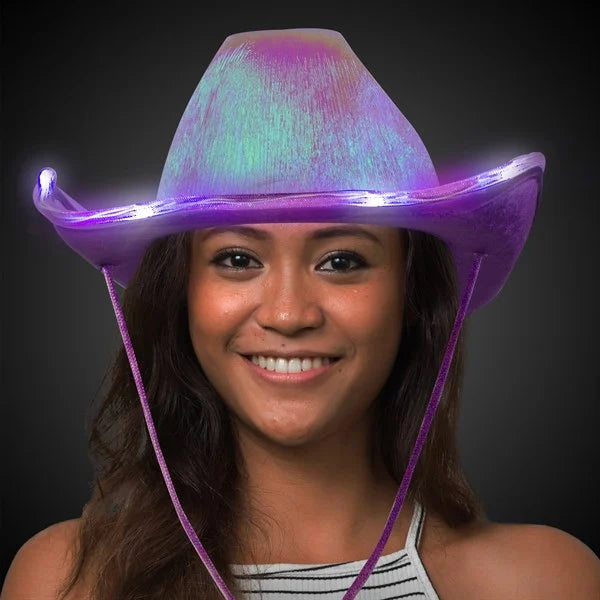 LED Iridescent Cowboy Hat